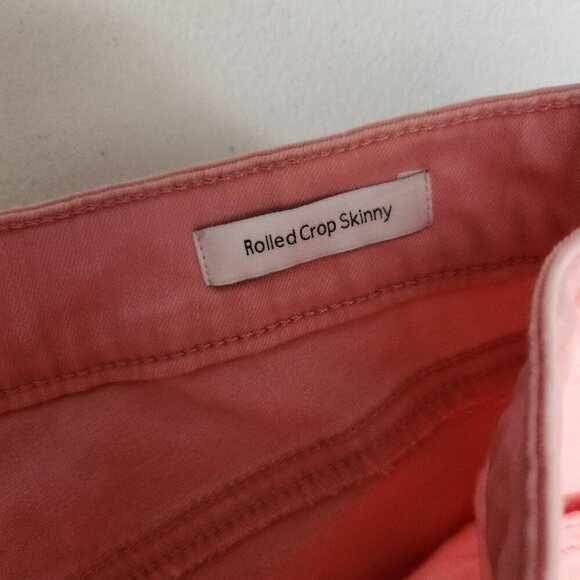 Jessica Simpson Jeans Womens 8 Pink Rolled Crop Skinny Stretch Pants Denim - Picture 5 of 16